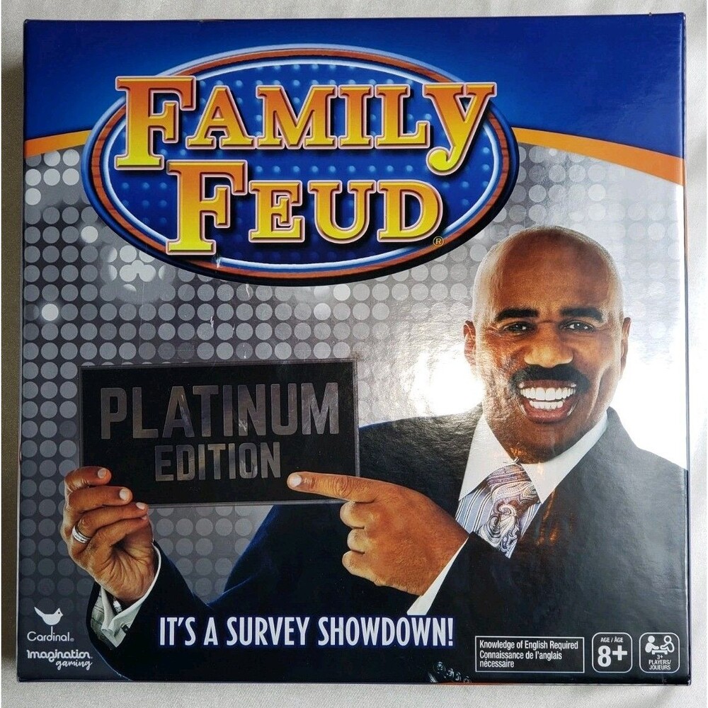 Family Feud Platinum Edition Steve Harvey Its A Survey Showdown Ages 8+ 3 Player